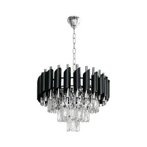 Luster na reťazi CRISTAL 5xE14/10W/230V, priemer 38 cm, čierna / matný chróm ML2519 vyobraziť