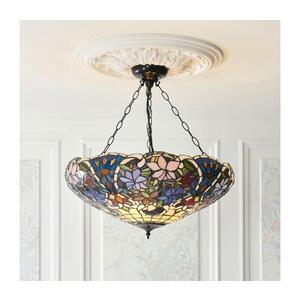 Endon 111887 - Luster na reťazi Tiffany SULLIVAN 3xE27/10W/230V pr. 57 cm 111887 vyobraziť