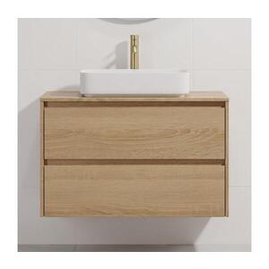 BATH DELUXE Kúpeľňová skrinka s umývadlom TRONDHEIM/LJORDAL 90x57x46 cm dub/biela BT0169+BT0154 vyobraziť