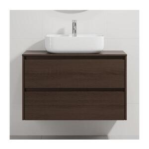 BATH DELUXE Kúpeľňová skrinka s umývadlom TRONDHEIM/KRISTIANSAND 90x57x46 cm orech/biela BT0168+BT0153 vyobraziť