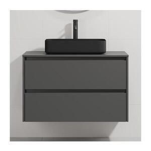 BATH DELUXE Kúpeľňová skrinka s umývadlom TRONDHEIM/LJORDAL 90x57x46 cm antracit/čierna BT0170+BT0152 vyobraziť
