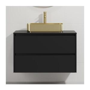 BATH DELUXE Kúpeľňová skrinka s umývadlom TRONDHEIM/LJORDAL 90x57x46 cm čierna/mosadz BT0171+BT0151 vyobraziť