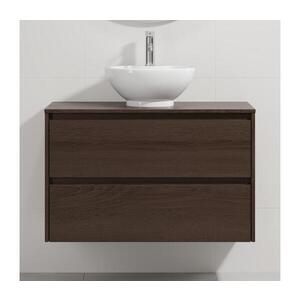 BATH DELUXE Kúpeľňová skrinka s umývadlom TRONDHEIM/DRAMMEN 90x57x46 cm orech/biela BT0167+BT0153 vyobraziť