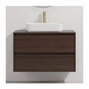 BATH DELUXE Kúpeľňová skrinka s umývadlom TRONDHEIM/LJORDAL 90x57x46 cm orech/biela BT0169+BT0153 vyobraziť