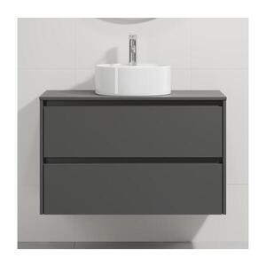 BATH DELUXE Kúpeľňová skrinka s umývadlom TRONDHEIM/VIKEDAL 90x57x46 cm antracit/biela BT0160+BT0152 vyobraziť