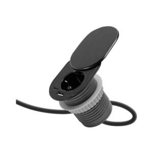 Vstavaná zásuvka s posuvným viečkom 1 zásuvka + USB-C + USB-A čierna 20463BK vyobraziť