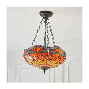 Endon 64076 - Luster na reťazi Tiffany DRAGONFLY 3xE27/60W/230V priemer 41 cm 64076 vyobraziť