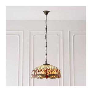 Endon 64079 - Závesný luster na reťazi Tiffany DRAGONFLY, 3×E27/60 W/230 V, priemer 50 cm 64079 vyobraziť