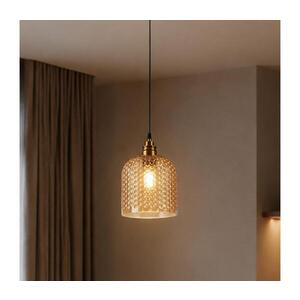 Luster na lanku ROCCO 1xE27/15W/230V zlatý/dymovo béžový LM-1.330/ZŁOTY vyobraziť
