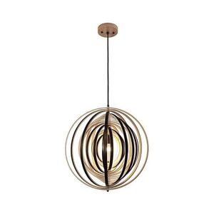 Drevený luster na lanku 1xE27/60W/230V pr. 50 cm masív/dýha/kaučukovník WRE072 vyobraziť