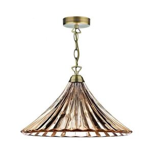Där Lighting Där Lighting ARD866 -Luster na reťazi ARDECHE 1xE27/60W/230V mosadz/dymová hnedá ARD866 vyobraziť