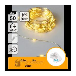 B.V. - LED reťaz 50xLED/3xAA 5, 3m teplá biela B10303K19 vyobraziť