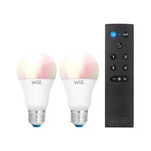 SADA 2x LED RGBW stmievateľné žiarovky A60 E27/9W/230V 2200-6500K Wi-Fi + diaľkový ovládač - WiZ 4897104950272 vyobraziť