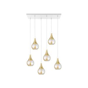 Keter Lighting Luster na lanku LACRIMA HONEY 6xE27/60W/230V biela/zlatá/dymová béžová 2792 vyobraziť