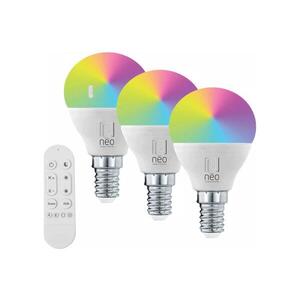 NEO 07745CDO - Sada 3x stmievateľných LED žiaroviek RGB+CCT E14/6W/230V Wi‑Fi + diaľkové ovládanie 07745CDO vyobraziť