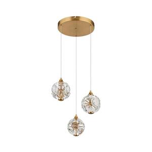 Globo 16047-3H - LED závesný luster na lankách VIRINA LED/24W/230V 3000K zlatý 16047-3H vyobraziť