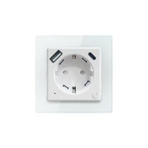NEO 07552L - Inteligentná zásuvka typ F 16A/230V s 1× USB-A a 1× USB-C PD 20W 07552L vyobraziť