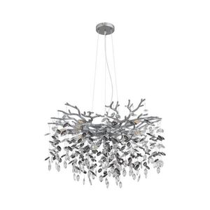 Globo 64138H2S - Luster na lanku QUEENA 10xE14/40W/230V strieborná 64138H2S vyobraziť