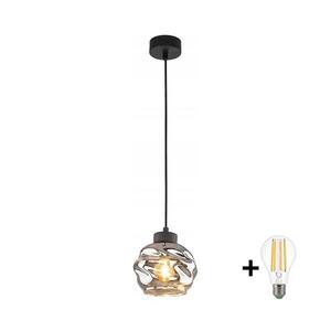 LED luster na lankách ZULIA 1xE27/15W/230V čierna/dymová čierna 5724 vyobraziť