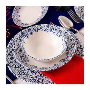 18-dielna jedálenská súprava, biela/modrá, porcelán 858CMR1332 vyobraziť