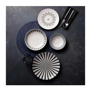 Jedálenská súprava 24 ks biela/čierna/porcelán 387GRP1425 vyobraziť