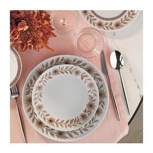 Jedálenská súprava 24 ks biela/hnedá/porcelán 710KTP4560 vyobraziť