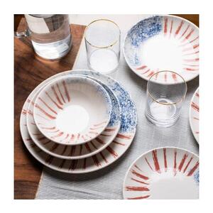 Jedálenská súprava 24 ks biela/červená/modrá /porcelán 667PRS1130 vyobraziť