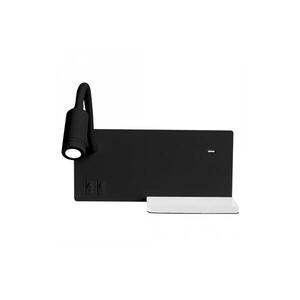LED nástenné svietidlo SHELF LED/4W+LED/5W+LED/2W/230V čierna ML6344 vyobraziť