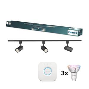 Philips - LED stmievateľné bodové svietidlo pre lištu systému EASYLINK HUE 3xGU10/4, 7W/230V + Hue bridge P7613+3xP7029+P1408 vyobraziť