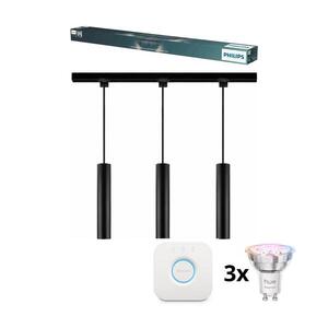 Philips-LED stmievateľný luster na lanku do lišty, systém EASYLINK HUE, 3xGU10/4, 7W/230V + Hue bridge P7614+3xP7029+P1408 vyobraziť