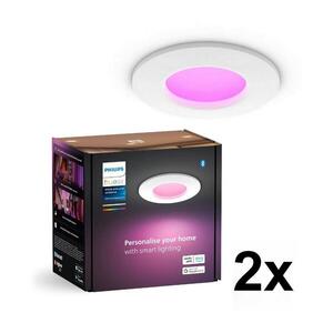 Philips - SADA 2x LED RGBW stmievateľných kúpeľňových podhľadových svietidiel Hue SLIM LED/8, 3W/230V IP44 2xP6323 vyobraziť