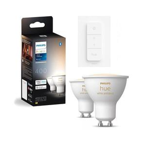 Sada 2× stmievateľných LED žiaroviek Philips Hue White Ambiance GU10/4, 2W/230V + stmievač P6173+P4252 vyobraziť