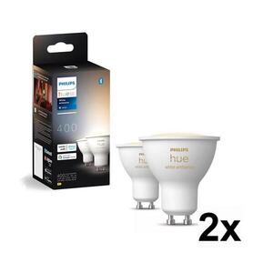 Sada 4x stmievateľných LED žiaroviek Philips Hue WHITE AMB. GU10/4, 2W/230V 2200-6500K 2xP6173 vyobraziť