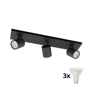 Philips - LED RGBW Stmievateľné bodové svietidlo RUNNER 3xGU10/6, 5W/230V čierne P5373+3xAI0589 vyobraziť