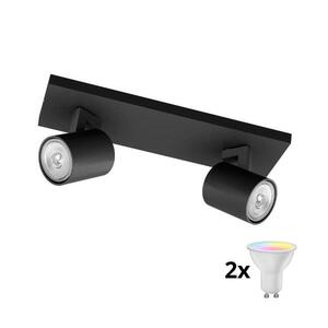Philips - LED RGBW stmievateľné bodové svietidlo RUNNER 2xGU10/6, 5W/230V čierne P5372+2xAI0589 vyobraziť
