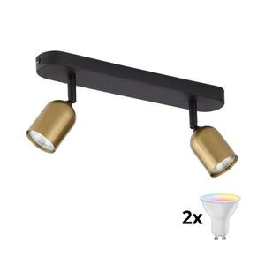 LED RGBW Stmievateľné bodové svietidlo TOP 2xGU10/6, 5W/230V 2700-6500K zlatá/čierna TK3303+2xAI0589 vyobraziť
