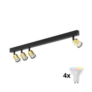 LED RGBW stmievateľné bodové svietidlo TOP 4xGU10/6, 5W/230V 2700-6500K čierna/zlatá TK6314+4xAI0589 vyobraziť