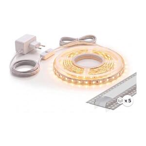 SmartLED SADA 1x LED pásik MYLIVING LIGHTSTRIP LED/22W/230V 5m + 5x zapustený profil 1 m 5xSD0107+1xP2022 vyobraziť
