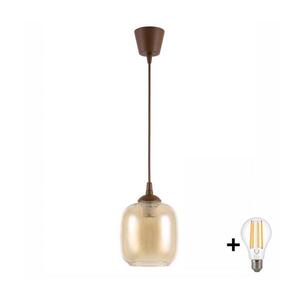 Brilagi - LED luster na lanku R GLASS 1xE27/60W/230V pr. 14 cm hnedá/dymovo-hnedá NSTK7765+TK8611A vyobraziť