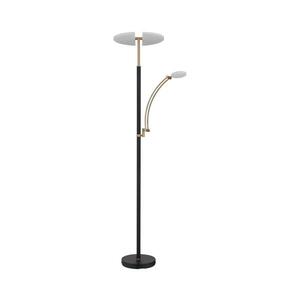 Globo 58909B - LED stmievateľná stojacia lampa TIRANA 40W/230V + 5, 5W čierna 58909B vyobraziť