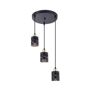 Závesný luster ELEN na lanku 3×E27/35W/230V, priemer 29 cm, čierna/zlatá ELEN 3-LIGHT ROUND PEND. BLACK vyobraziť