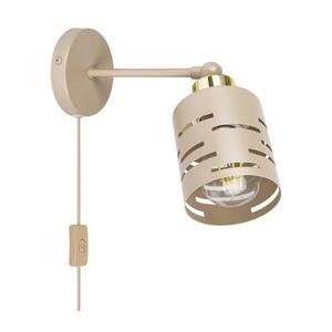 Nástenné bodové svietidlo s vypínačom ELEN 1xE27/35W/230V béžové/zlaté ELEN WALL LIGHT WITH CS BEIGE vyobraziť