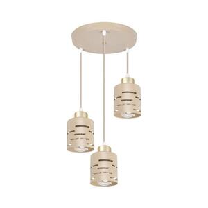 Luster na lanku ELEN 3xE27/35W/230V pr. 29 cm béžová/zlatá ELEN 3-LIGHT ROUND PEND. BEIGE vyobraziť