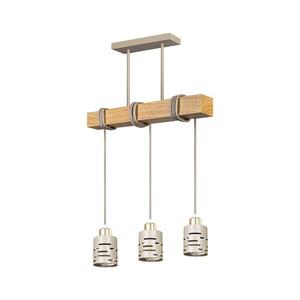 Luster na lanku ELEN 3xE27/35W/230V béžová/zlatá/hnedá ELEN PENDANT LIGHT 3BEIGE WOOD vyobraziť