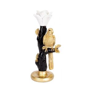 Eurolamp Svietnik papagáj 13x10x28 cm živica/zlatá/čierna 752-26031 vyobraziť