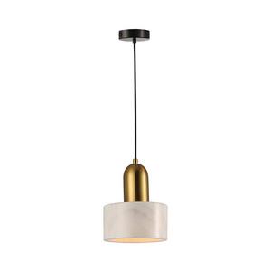 Viokef Lighting Luster na lanku MARBLE 1xE27/60W/230V zlatý/biely/mramorový dekor 4266100 vyobraziť