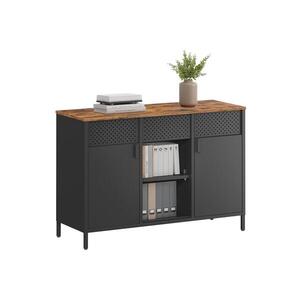 Komoda FIRA 110x40 cm čierna/hnedá LSC204B01 vyobraziť