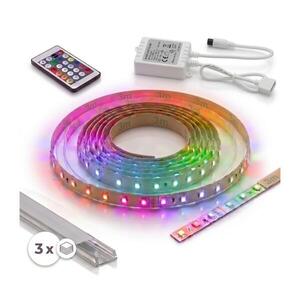 SmartLED SADA 1x LED RGBW pásik DIGITAL LED/9, 6W/230V 3 m + 3x zapustený profil 1 m + diaľkový ovládač 3xSD0028+1xW4306 vyobraziť