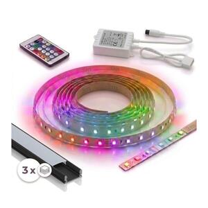 SmartLED SADA 1x LED RGBW pásik DIGITAL LED/9, 6W/230V 3 m + 3x zapustený profil 1 m + diaľkové ovládanie 3xSD0029+1xW4306 vyobraziť