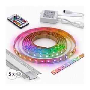 SmartLED SADA 1x LED RGBW pásik DIGITAL LED/16, 5W/230V 5 m + 5x zapustený profil 1 m + diaľkový ovládač 5xSD0106+1xW4305 vyobraziť